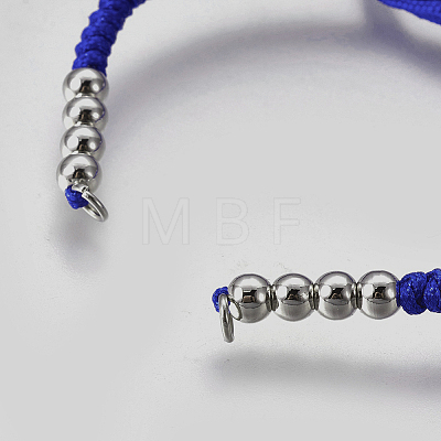 Nylon Cord Braided Bead Bracelets Making BJEW-F360-FP23-1