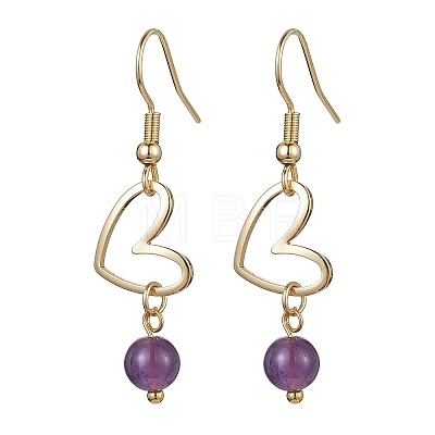 Natural Mixed Gemstone Dangle Earrings EJEW-JE05658-1