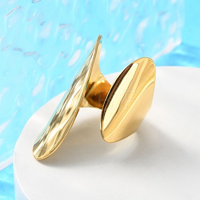 304 Stainless Steel Open Cuff Ring LS-RJEW-Q775-01G-1