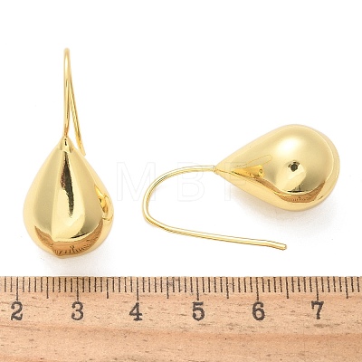 Teardrop Brass Dangle Earrings EJEW-B132-06G-1