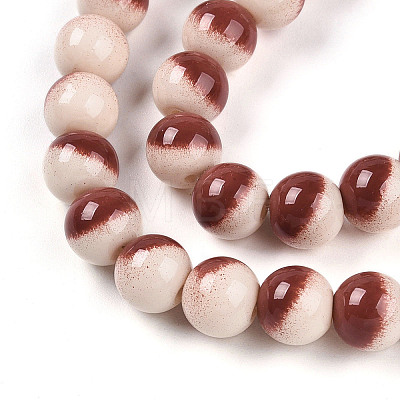 Baking Paint Glass Beads Strands DGLA-N012-8mm-08-1