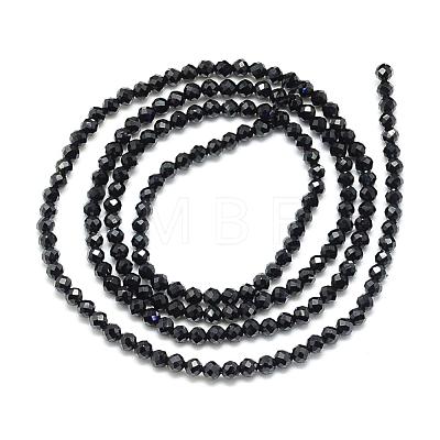 Natural Black Spinel Beads Strands G-S152-01-3mm-1
