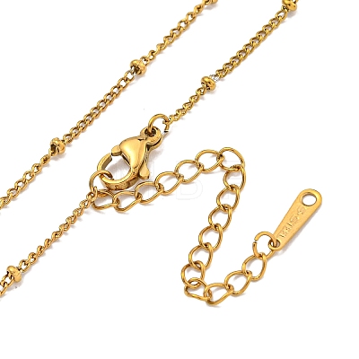 Round Brass Curb Chain Necklaces for Women NJEW-G084-17G-1