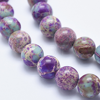 Natural Imperial Jasper Beads Strands G-I122-6mm-15-1