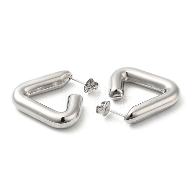 304 Stainless Steel Triangle Stud Earrings EJEW-Z022-11P-1