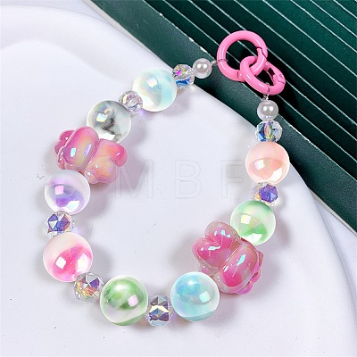 30Pcs Gradient Color Opaque Resin Beads RESI-CJ0003-09-1