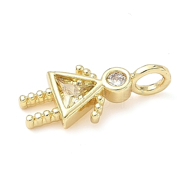 Brass Micro Pave Cubic Zirconia Pendants ZIRC-I356-17G-B07-1