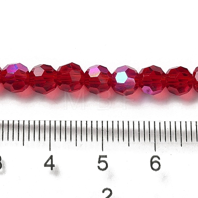 Electroplate Transparent Glass Beads Strands X-EGLA-A035-T6mm-L07-1