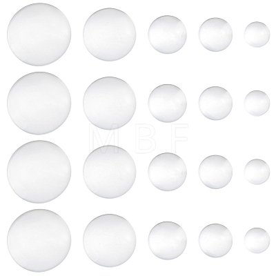 100Pcs 5 Styles Transparent Glass Cabochons GGLA-BBC0001-04-1