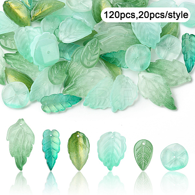 Baking Paint Transparent Glass Pendants DGLA-YW0001-64B-1