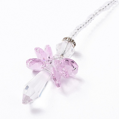 Crystal Fairy Beaded Wall Hanging Decoration Pendant Decoration HJEW-G019-02C-1