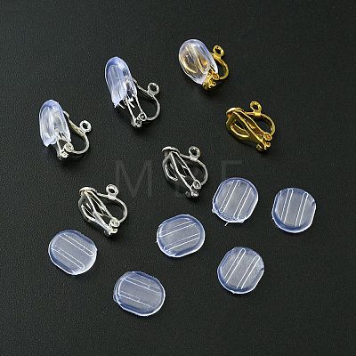 12Pcs 3 Colors Brass Clip-on Earring Findings KK-FS0001-33-1