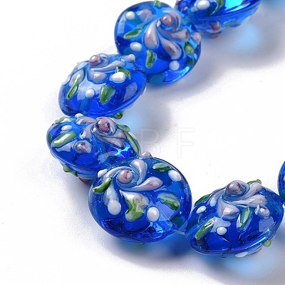 Handmade Bumpy Lampwork Beads Strands LAMP-K027-06H-1