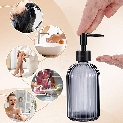 6Pcs Glass Press Pump Bottles AJEW-WA0004-95-1