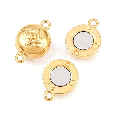 304 Stainless Steel Magnetic Clasps with Loops STAS-P452-04E-G-1