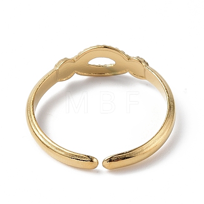 304 Stainless Steel Open Cuff Ring Finding RJEW-C046-06G-1
