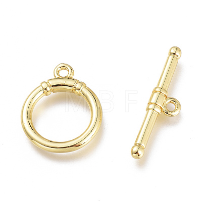 Brass Toggle Clasps KK-Q764-07G-1
