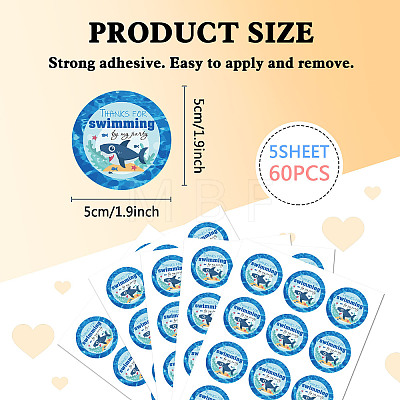 5 Sheets Round Dot PVC Waterproof Decorative Sticker Labels DIY-WH0481-15-1