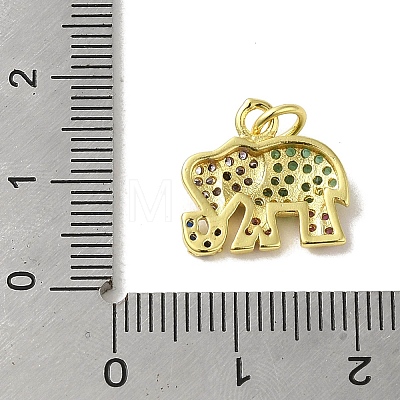 Real 18K Gold Plated Brass Pave Cubic Zirconia Pendants KK-M283-02B-02-1