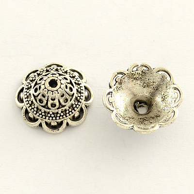 Tibetan Style Zinc Alloy Flower Bead Caps LS-X-TIBE-Q033-36-1