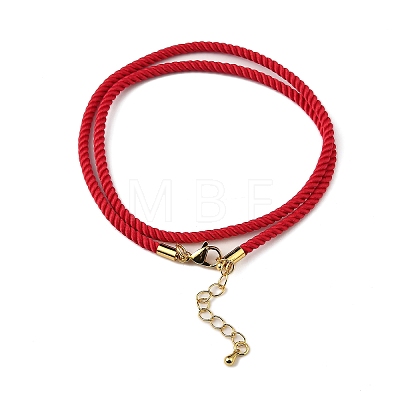 Nylon Milan Cord Necklace Making MAK-M028-01G-17-1