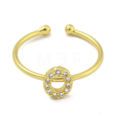 Rack Plating Brass Open Cuff Rings for Women RJEW-F162-02G-O-1