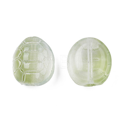 Transparent Spray Painted Glass Beads GLAA-N035-022-C07-1