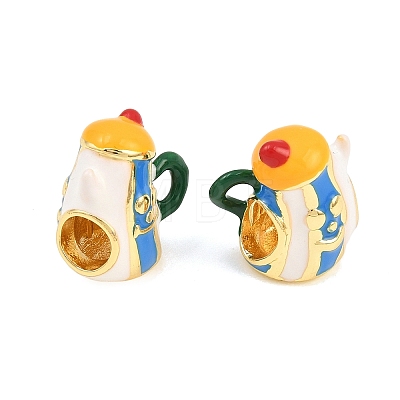 Brass Enamel Pendants KK-CBAEBFB-03G-1