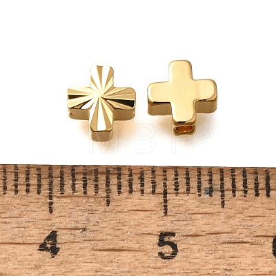 Brass Textured Beads KK-Z092-01B-G-1
