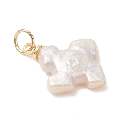 Natural Baroque Keshi Pearl Pendants PALLOY-JF04919-02-1