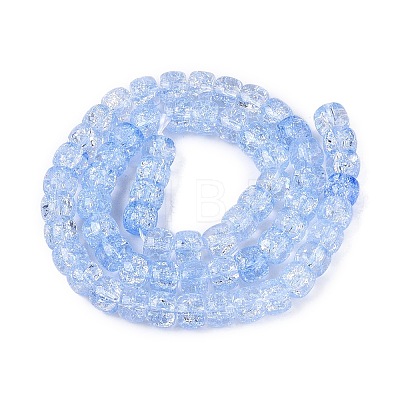 Crackle Transparent Glass Beads Strands GLAA-N069-03A-03-1