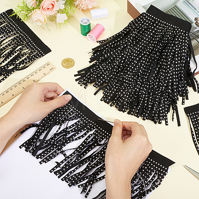 4.8Yards Velvet Tassel Fringe Trimming SRIB-GF0001-75A-1