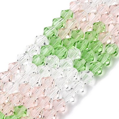 Transparent Gradient Color Glass Beads Strands GLAA-F131-01B-06-1