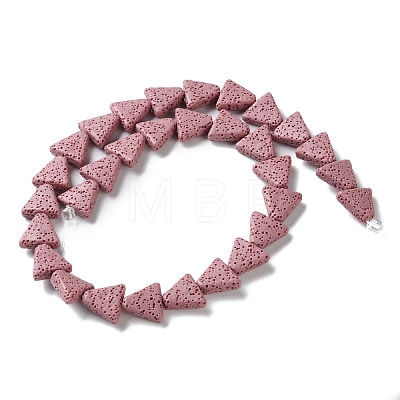 Triangle Dyed Natural Lava Rock Beads Strands G-O126-04A-05-1