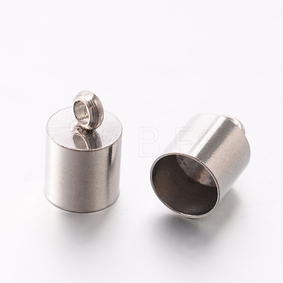 Tarnish Resistant 201 Stainless Steel Cord Ends STAS-E077-07-1