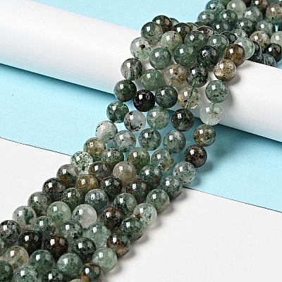 Natural Fuchsite Beads Strands G-K285-40C-1-1