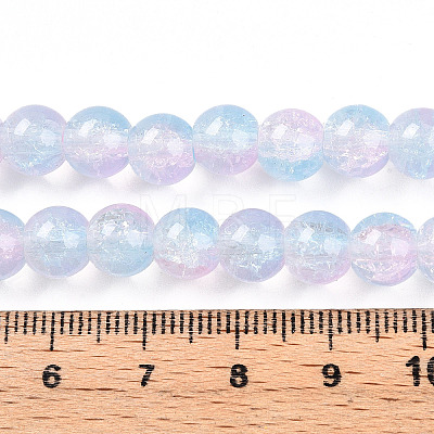 Transparent Crackle Glass Bead Strands GLAA-T025-8mm-02B-1