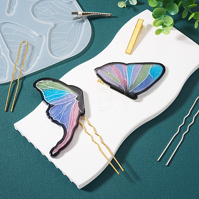 1Pc DIY Butterfly Hair Clip Silicone Molds DIY-TA0016-03-1