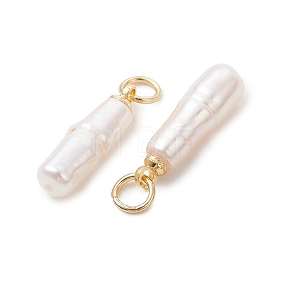 Natural Baroque Keshi Pearl Pendants PALLOY-JF05493-01-1