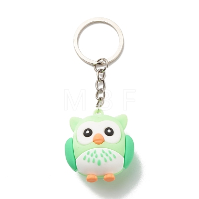 4Pcs PVC Cartoon Owl Keychain KEYC-JKC00356-1