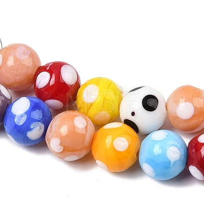 Handmade Lampwork Beads X-LAMP-D002-10mm-01C-1