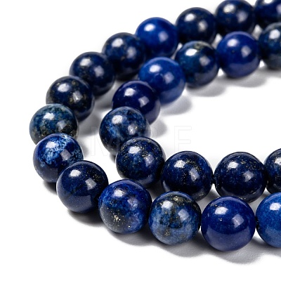 Natural Lapis Lazuli Beads Strands X-G-G087-8mm-1