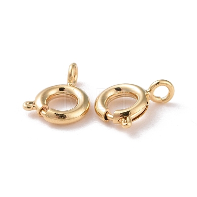 Eco-friendly Brass Spring Ring Clasps KK-D082-01C-G-1