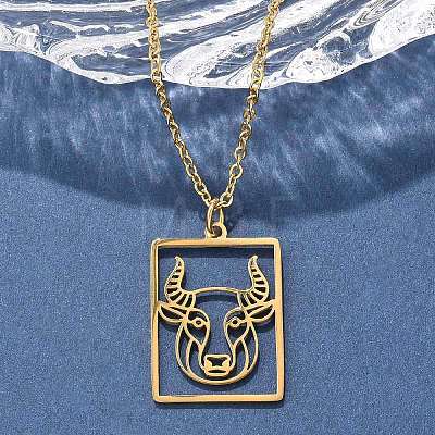304 Stainless Steel Necklace LS-NJEW-D330-01G-02-1