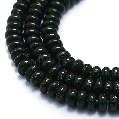 Synthetic Green Goldstone Beads Strands G-K245-B11-01-1