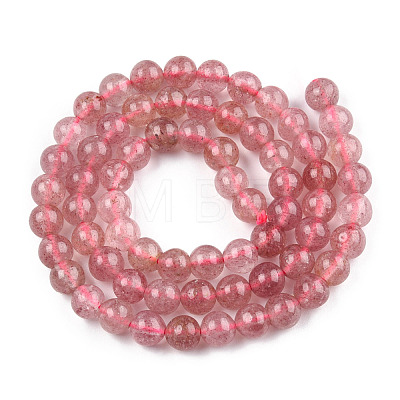 Natural Strawberry Quartz Beads Strands G-S150-10-6mm-1