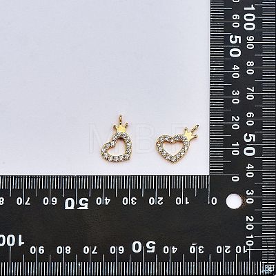 Brass Micro Pave Clear Cubic Zirconia Pendants ZIRC-SZ0004-01-1