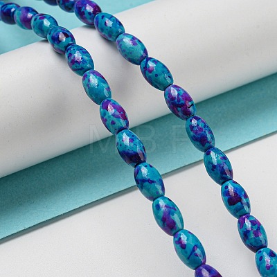 Spray Painted Synthetic Turquoise Beads Strands G-E617-B07-03B-1