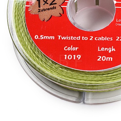 2-Ply Round Waxed Cotton Thread Cords YC-T004-01A-22-1