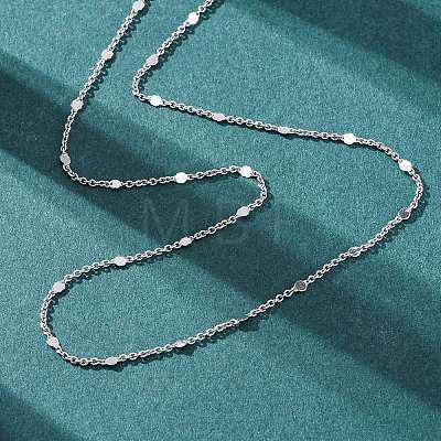 1MM Brass Cable Chain Necklace for Women Men KK-P302-02P-1